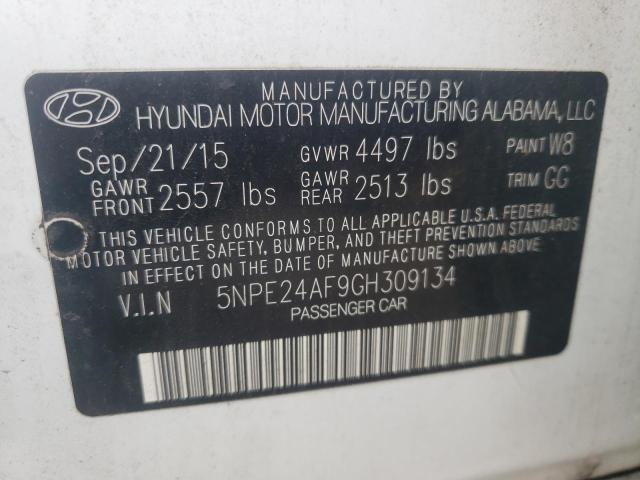 Photo 10 from auction – 2016 HYUNDAI SONATA SE with VIN 5NPE24AF9GH309134