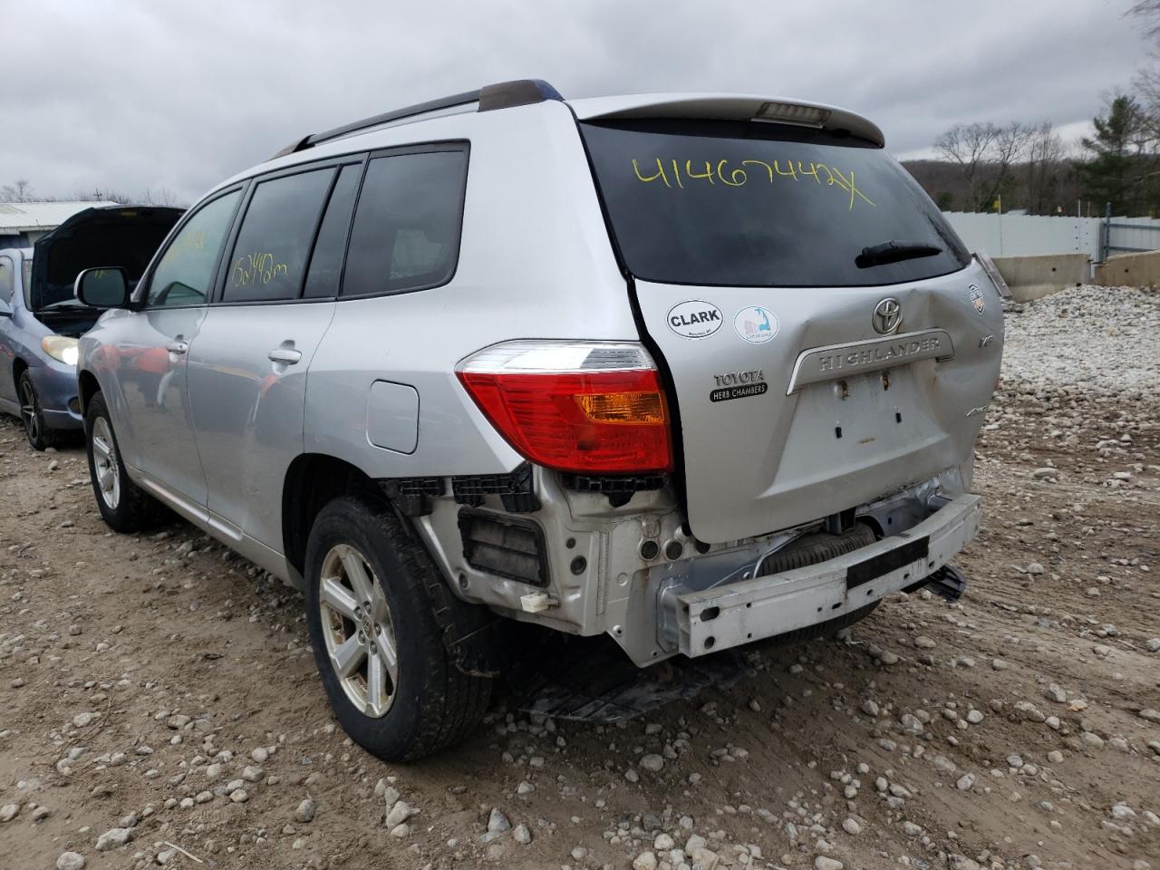 Photo 3 from auction – 2009 TOYOTA HIGHLANDER with VIN JTEES41A092121607