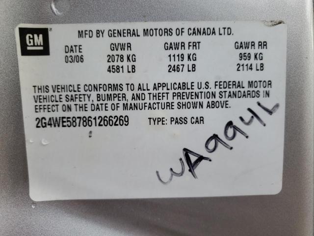 Photo 10 from auction – 2006 BUICK LACROSSE C with VIN 2G4WE587861266269