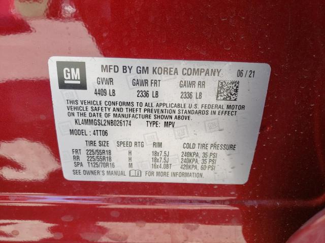 Photo 10 from auction – 2022 BUICK ENCORE GX with VIN KL4MMGSL2NB026174