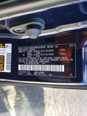 Photo 10 from auction – 2022 TOYOTA HIGHLANDER with VIN 5TDFZRAH7NS101260