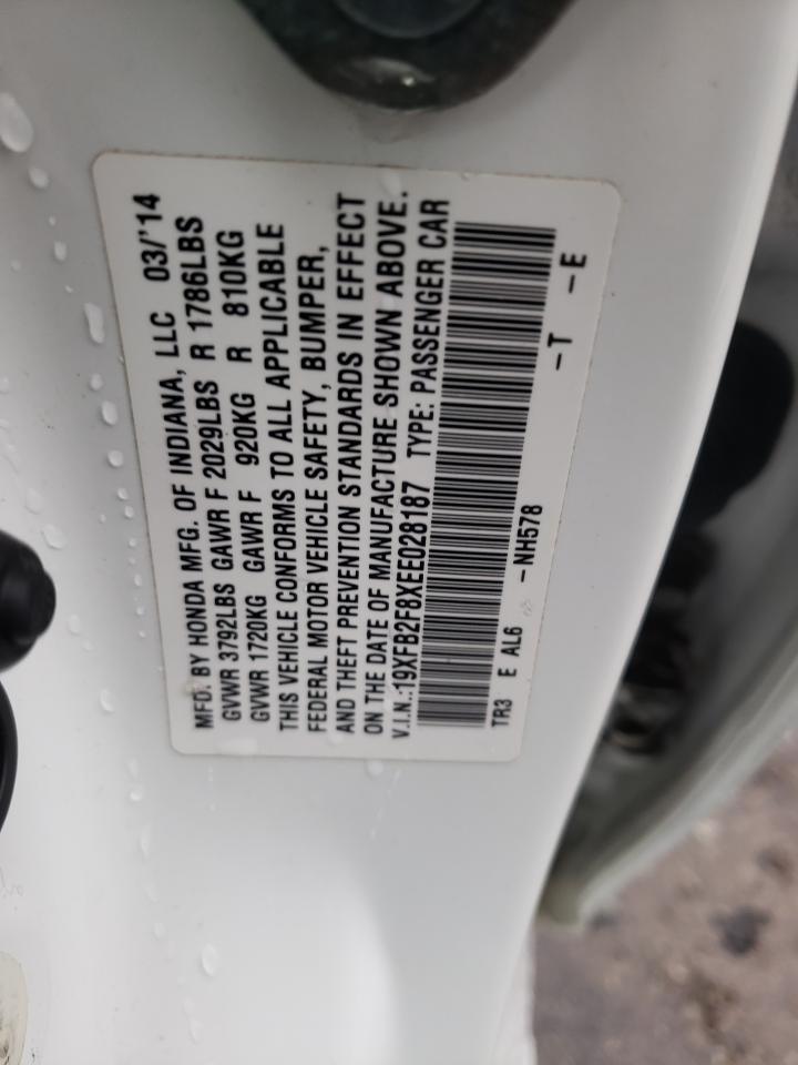 Фото 10 с аукциона – 2014 HONDA CIVIC EX с VIN 19XFB2F8XEE028187