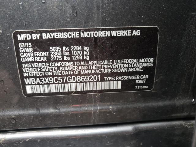 Photo 10 from auction – 2016 BMW 335 XIGT with VIN WBA3X9C57GD869201