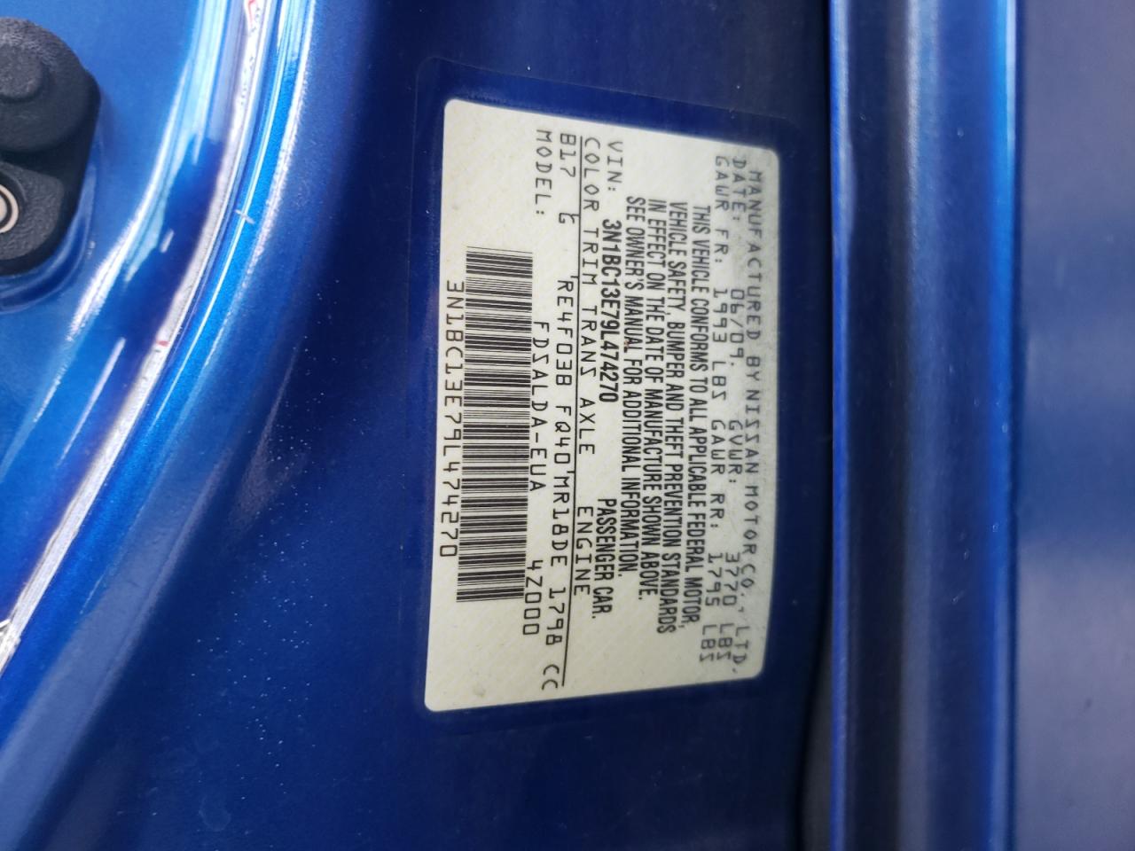 Photo 10 from auction – 2009 NISSAN VERSA S with VIN 3N1BC13E79L474270
