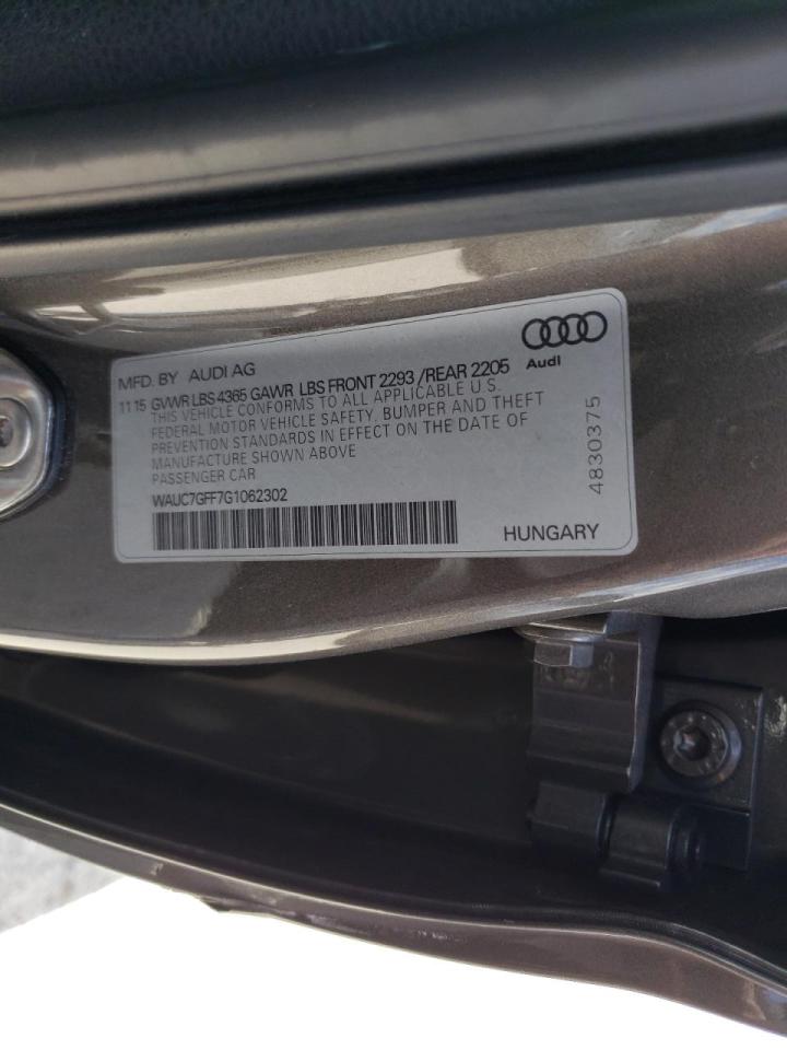 Photo 10 from auction – 2016 AUDI A3 PREMIUM with VIN WAUC7GFF7G1062302