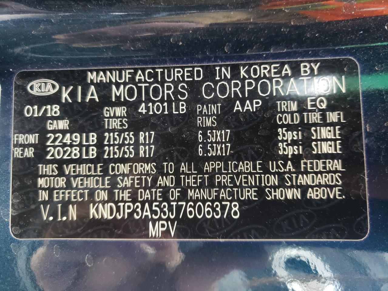 Photo 10 from auction – 2018 KIA SOUL + with VIN KNDJP3A53J7606378