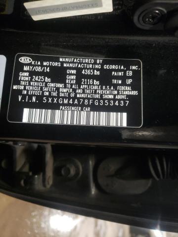 Photo 10 from auction – 2015 KIA OPTIMA LX with VIN 5XXGM4A78FG353437
