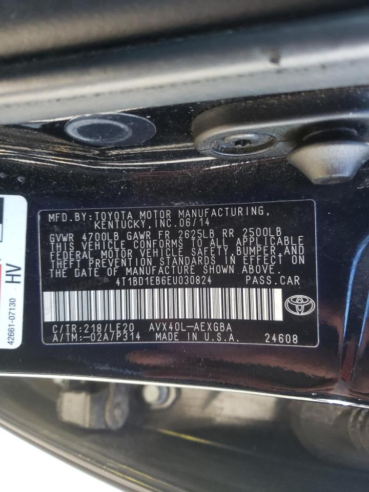 Photo 10 from auction – 2014 TOYOTA AVALON HYB with VIN 4T1BD1EB6EU030824