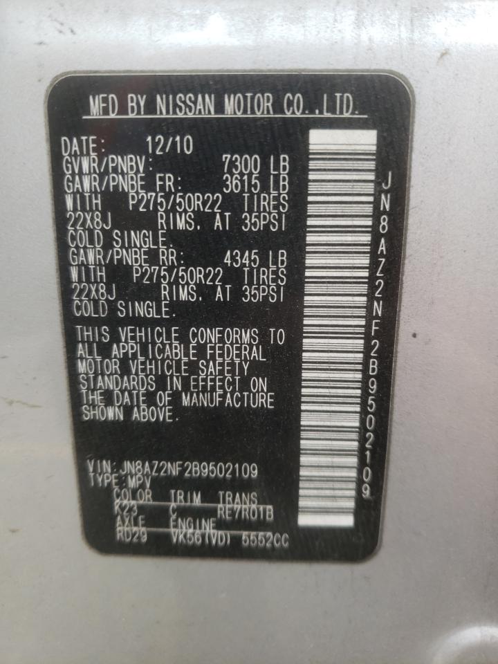 Photo 10 from auction – 2011 INFINITI QX56 with VIN JN8AZ2NF2B9502109
