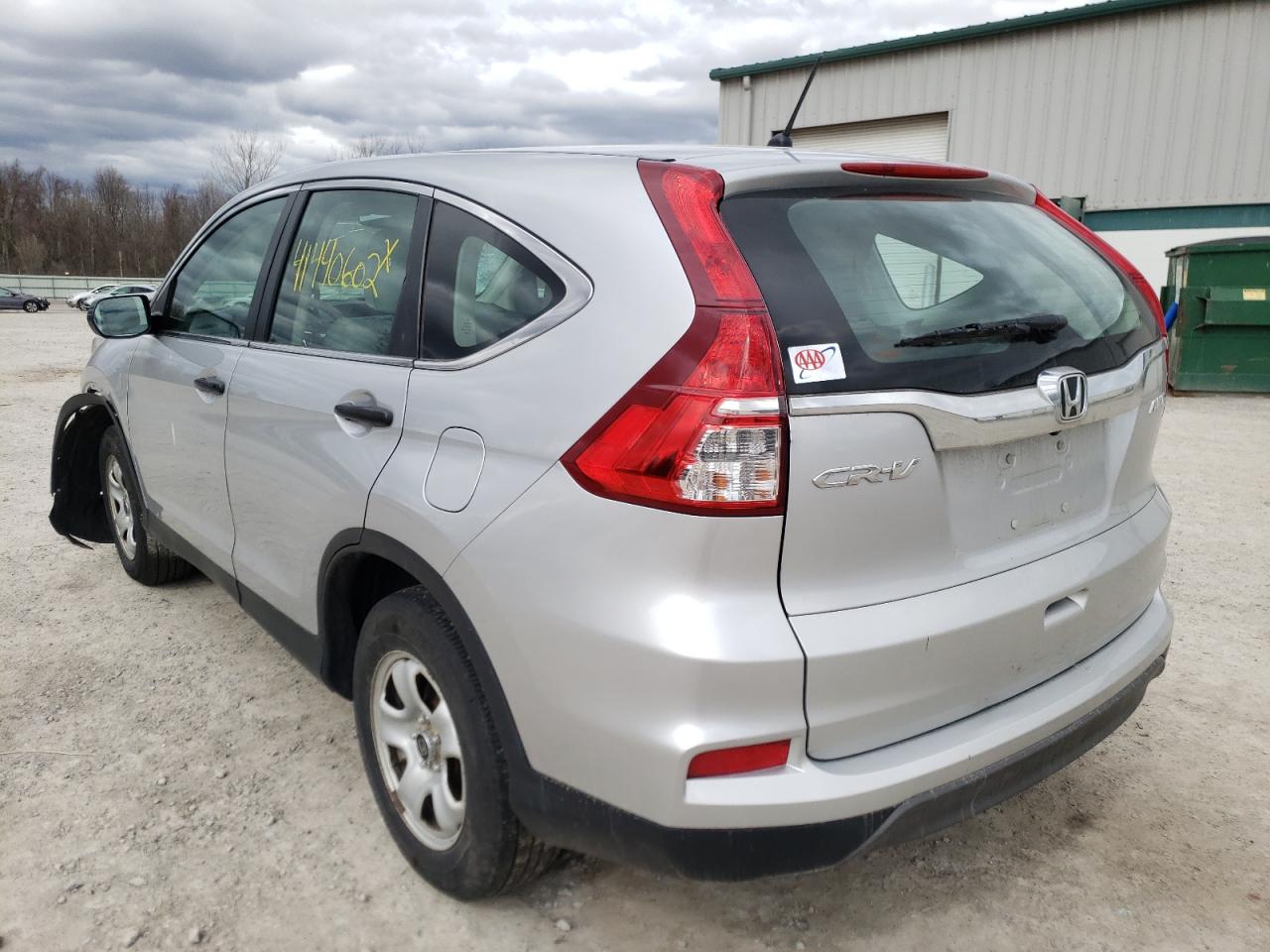 Photo 3 from auction – 2016 HONDA CR-V LX with VIN 5J6RM4H34GL123465
