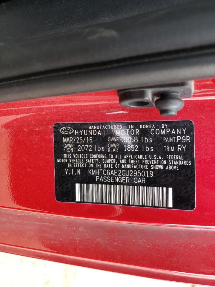 Photo 10 from auction – 2016 HYUNDAI VELOSTER T with VIN KMHTC6AE2GU295019