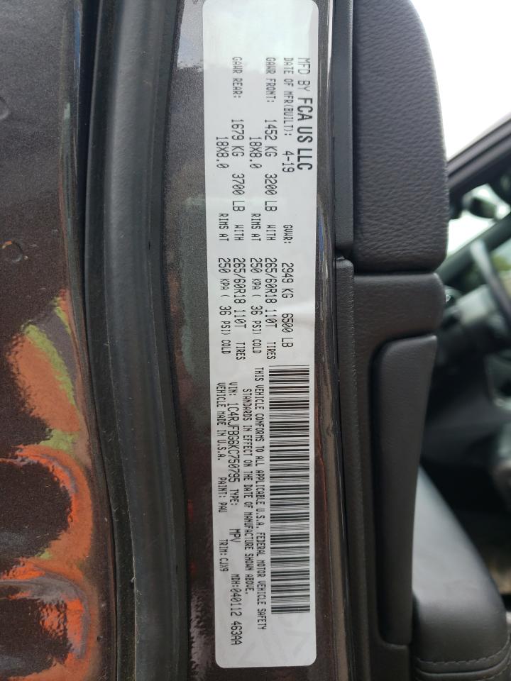 Photo 10 from auction – 2019 JEEP GR CHEROKE with VIN 1C4RJFBG6KC750795