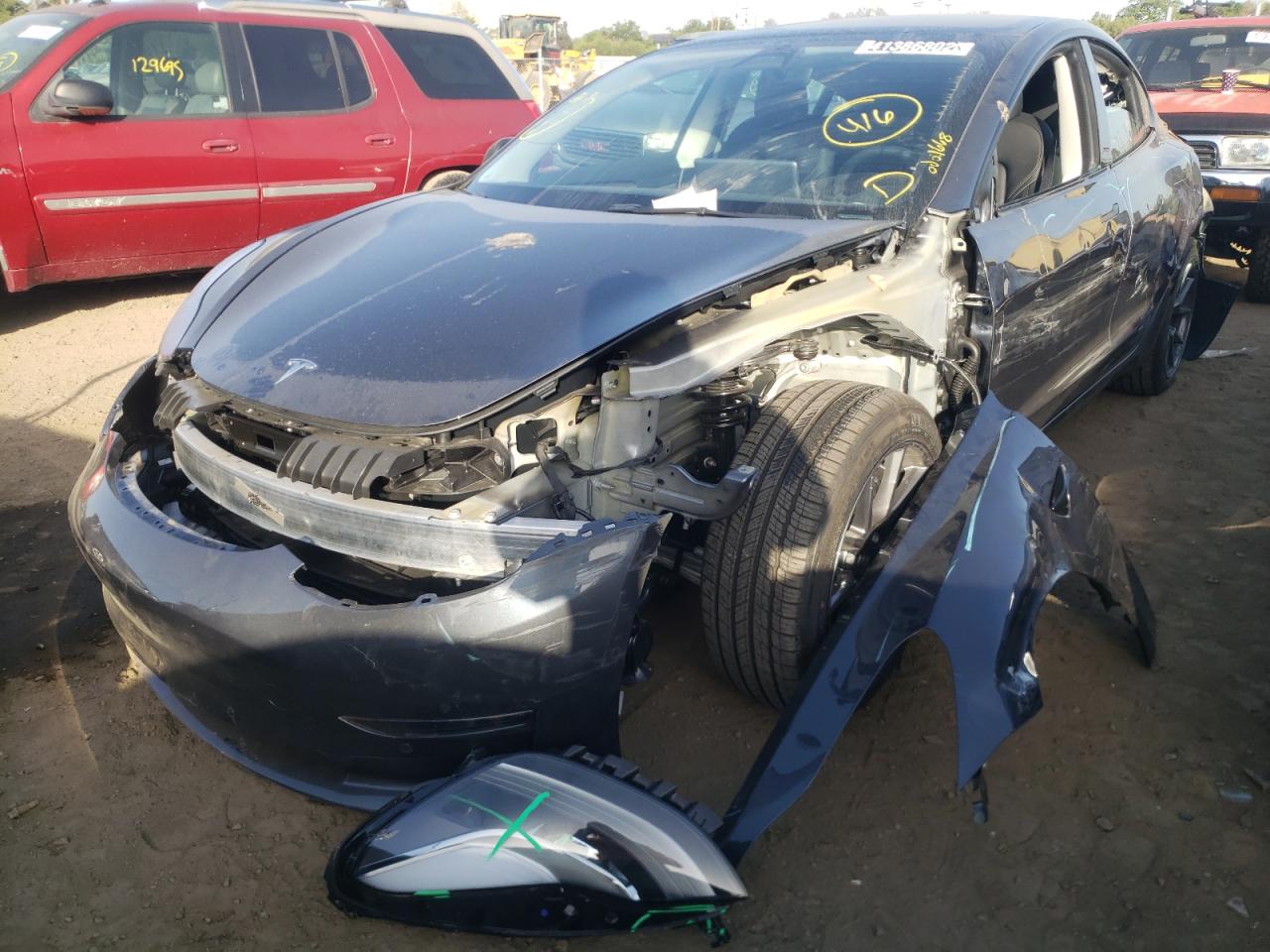 Photo 2 from auction – 2022 TESLA MODEL 3 with VIN 5YJ3E1EB9NF123853