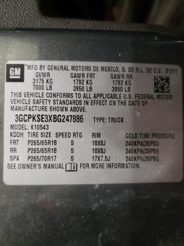 Photo 10 from auction – 2011 CHEVROLET SILVERADO with VIN 3GCPKSE3XBG247886