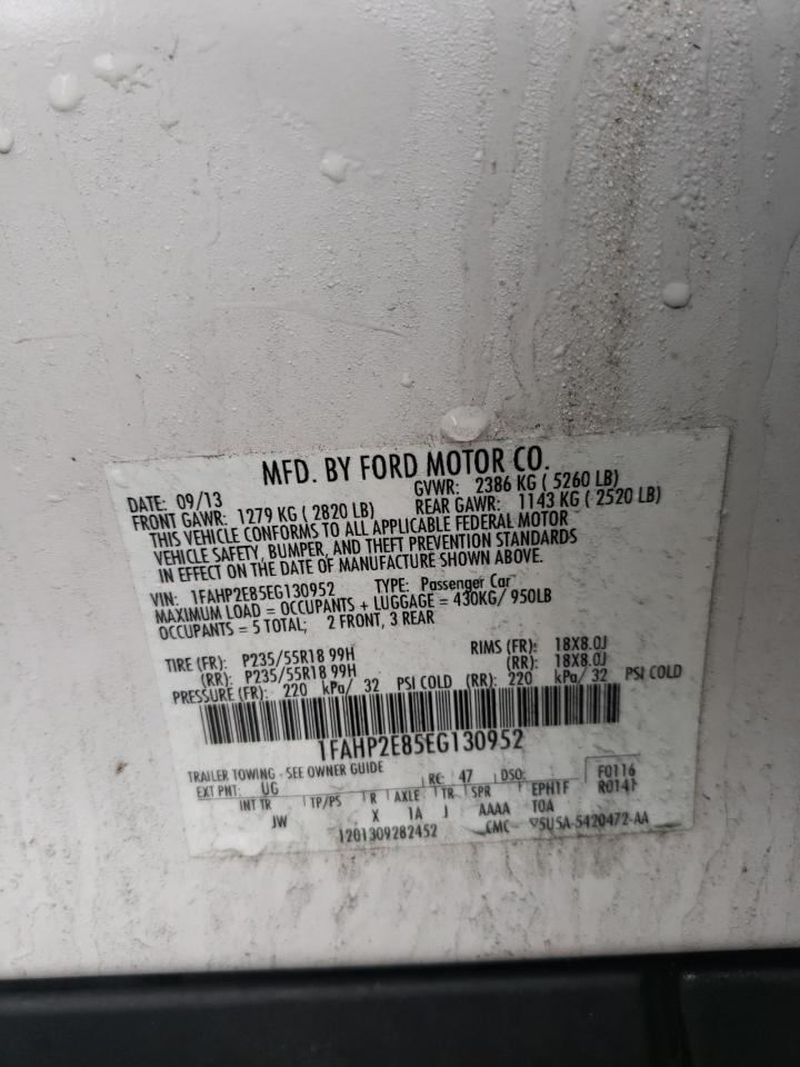 Photo 10 from auction – 2014 FORD TAURUS SEL with VIN 1FAHP2E85EG130952