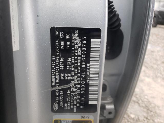 Photo 10 from auction – 2016 KIA OPTIMA LX with VIN 5XXGT4L36GG093795