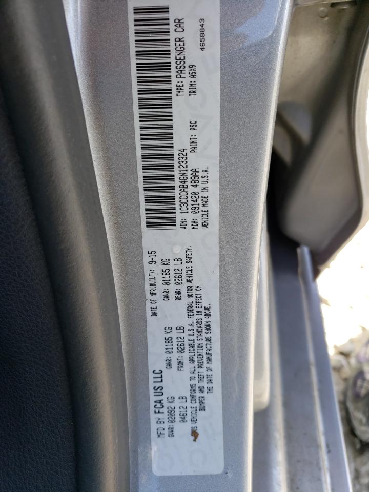 Photo 10 from auction – 2016 CHRYSLER 200 LIMITE with VIN 1C3CCCAB4GN123324