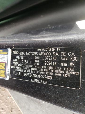 Photo 10 from auction – 2019 KIA FORTE FE with VIN 3KPF24AD4KE077400