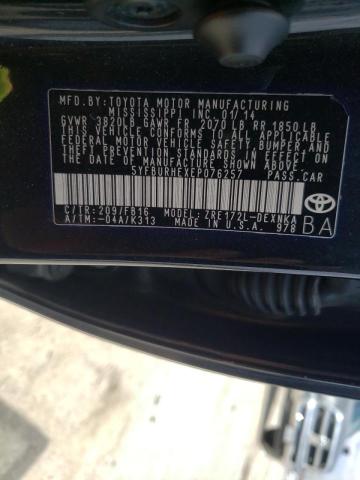 Photo 10 from auction – 2014 TOYOTA COROLLA L with VIN 5YFBURHEXEP076257