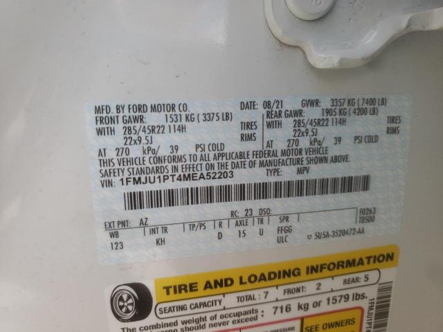 Photo 10 from auction – 2021 FORD EXPEDITION with VIN 1FMJU1PT4MEA52203