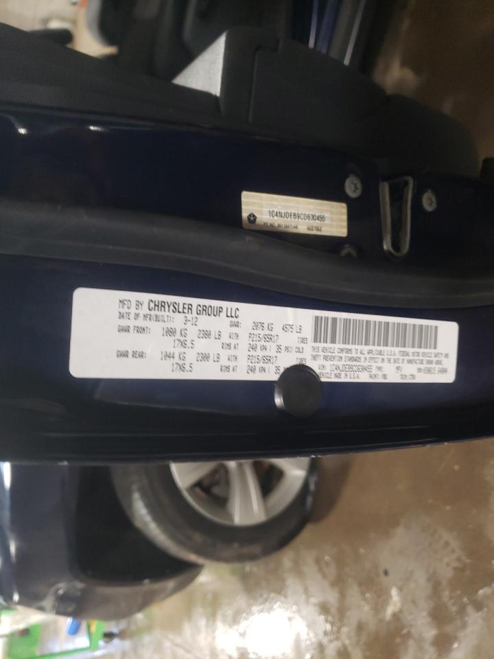Photo 10 from auction – 2012 JEEP COMPASS LA with VIN 1C4NJDEB9CD630455