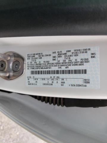 Photo 10 from auction – 2021 FORD ESCAPE S with VIN 1FMCU0F61MUA48761