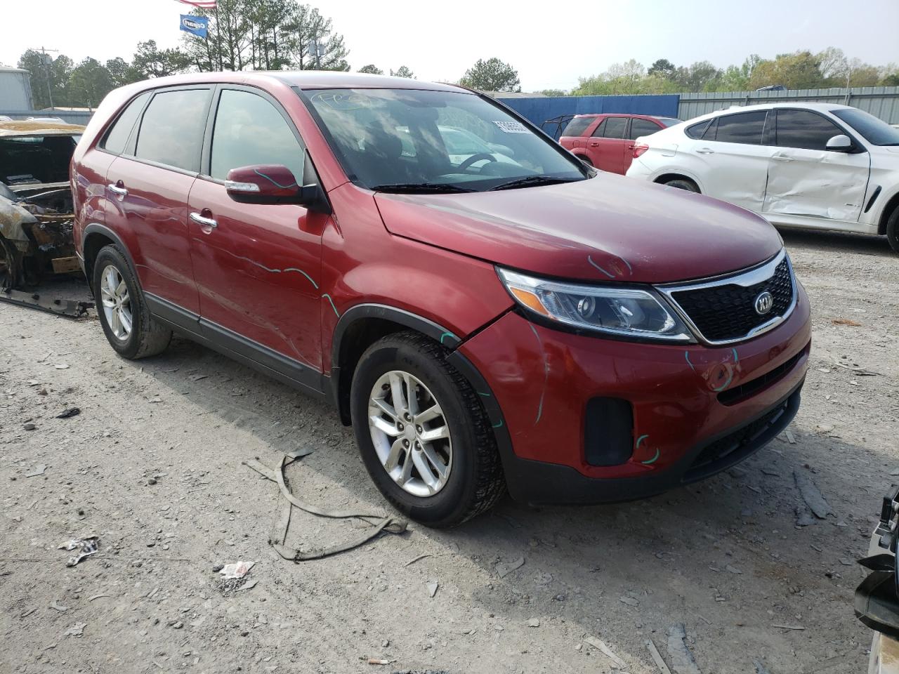 KIA SORENTO LX 2014 with VIN 5XYKT3A67EG541956 - Photo from auction