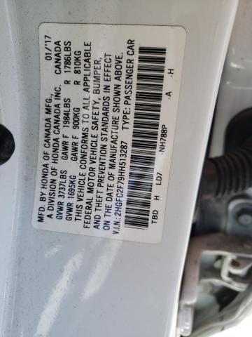 Photo 10 from auction – 2017 HONDA CIVIC EX with VIN 2HGFC2F79HH513287