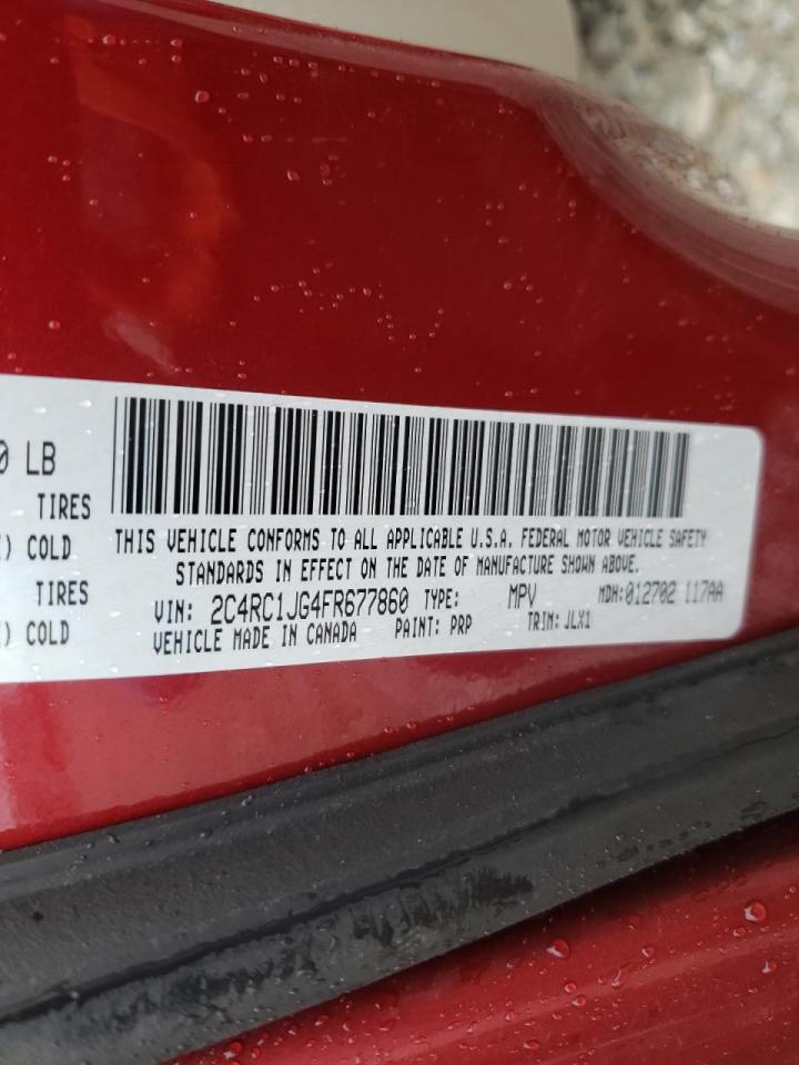 Photo 10 from auction – 2015 CHRYSLER TOWN & COU with VIN 2C4RC1JG4FR677860