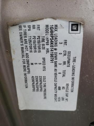 Photo 10 from auction – 2001 BUICK LESABRE CU with VIN 1G4HP54K614198791