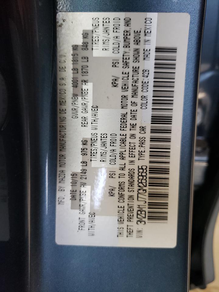 Photo 10 from auction – 2016 MAZDA 3 SPORT with VIN 3MZBM1J77GM269695