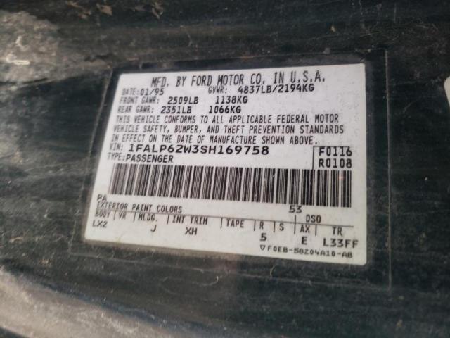 Photo 10 from auction – 1995 FORD THUNDERBIR with VIN 1FALP62W3SH169758