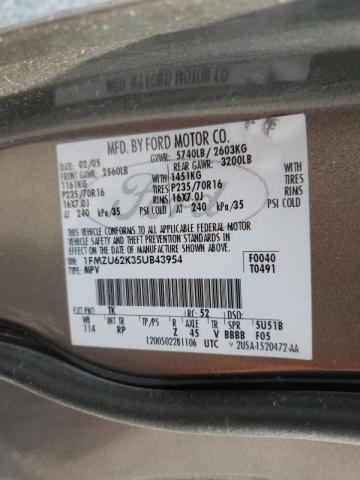 Foto 10 de la subasta – 2005 FORD EXPLORER X con VIN 1FMZU62K35UB43954