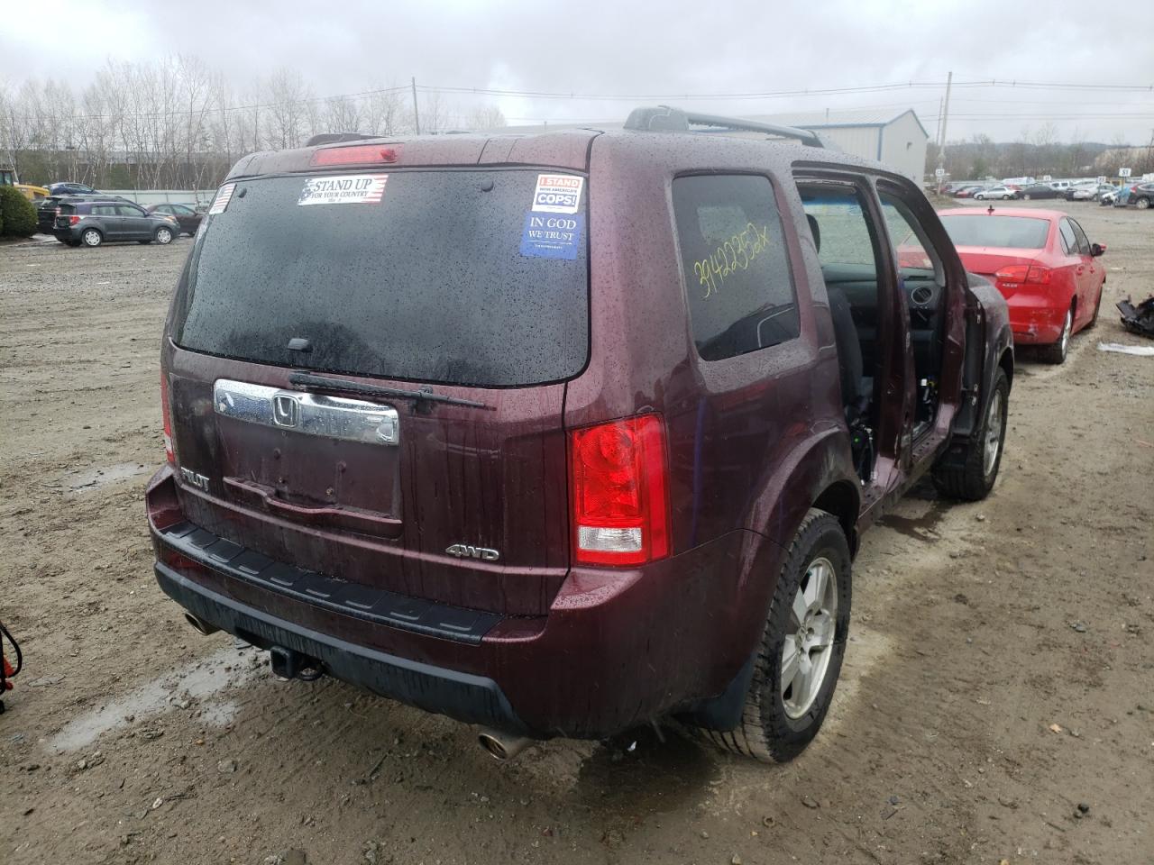 Photo 4 from auction – 2011 HONDA PILOT EX with VIN 5FNYF4H47BB072494