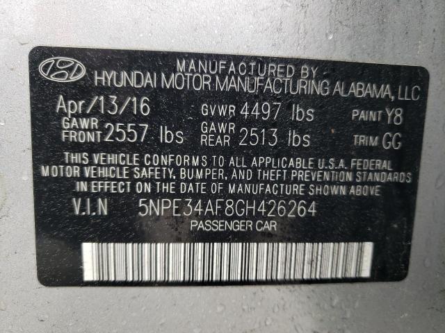 Photo 10 from auction – 2016 HYUNDAI SONATA SPO with VIN 5NPE34AF8GH426264