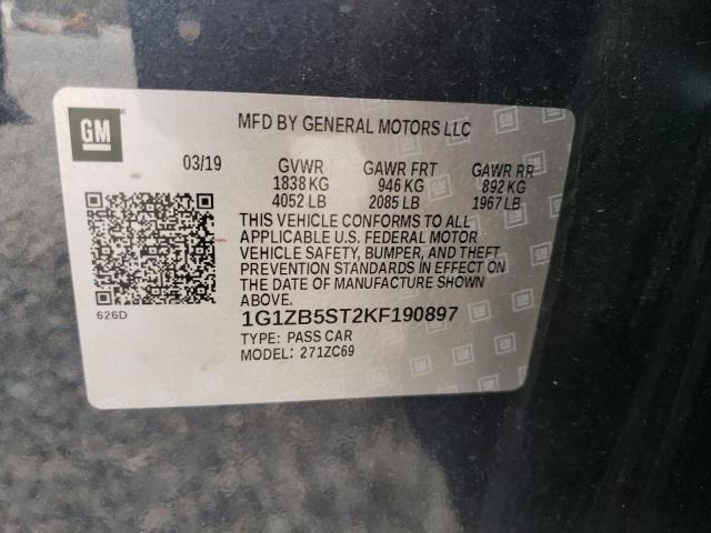 Photo 10 from auction – 2019 CHEVROLET MALIBU LS with VIN 1G1ZB5ST2KF190897
