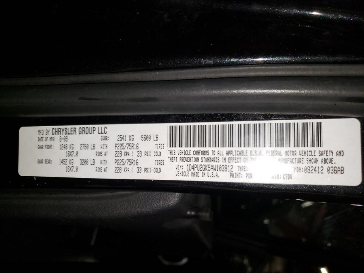 Photo 10 from auction – 2010 DODGE NITRO SE with VIN 1D4PU2GK5AW103812