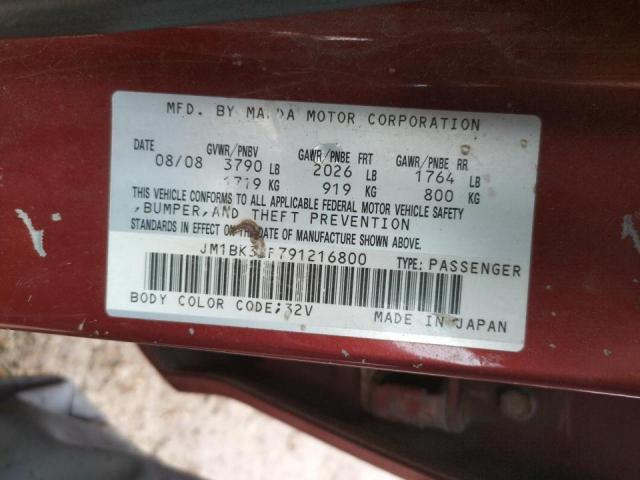 Фото 10 с аукциона – 2009 MAZDA 3 I с VIN JM1BK32F791216800