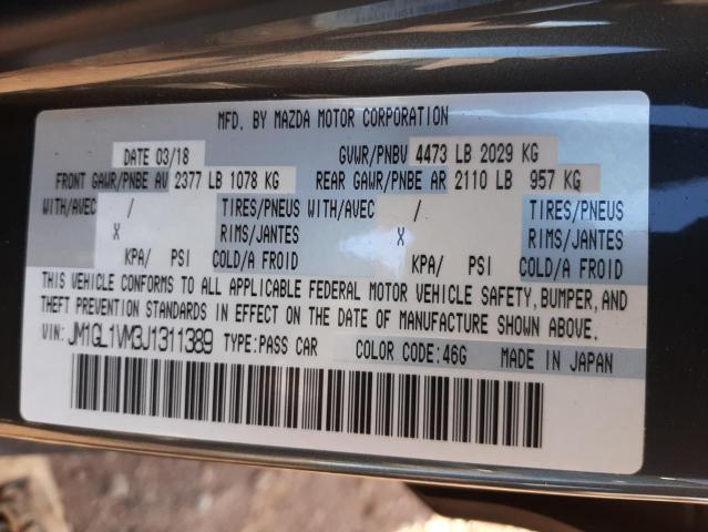 Photo 10 from auction – 2018 MAZDA 6 TOURING with VIN JM1GL1VM3J1311389