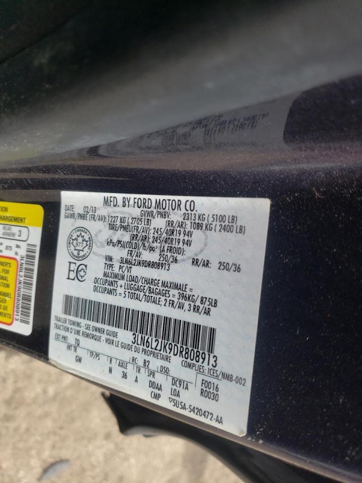 Photo 10 from auction – 2013 LINCOLN MKZ with VIN 3LN6L2JK9DR808913