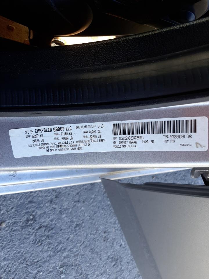 Photo 10 from auction – 2013 DODGE AVENGER SE with VIN 1C3CDZAB2DN725621