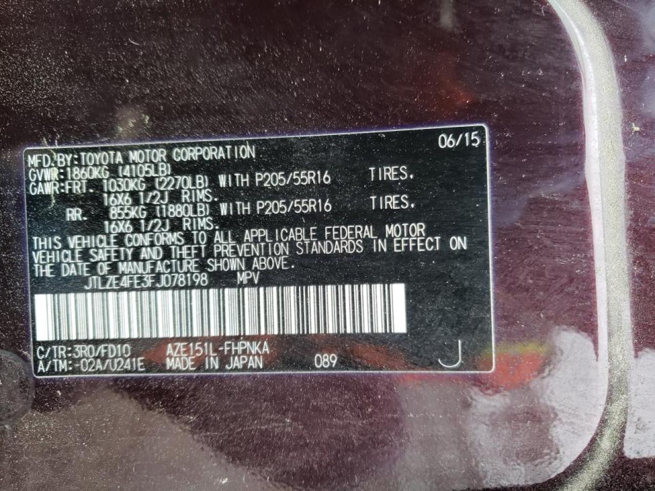 Photo 10 from auction – 2015 TOYOTA SCION XB with VIN JTLZE4FE3FJ078198