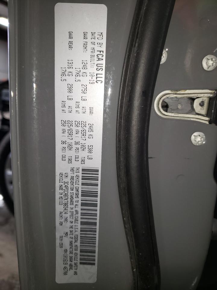 Photo 10 from auction – 2019 DODGE JOURNEY SE with VIN 3C4PDCAB7KT865414