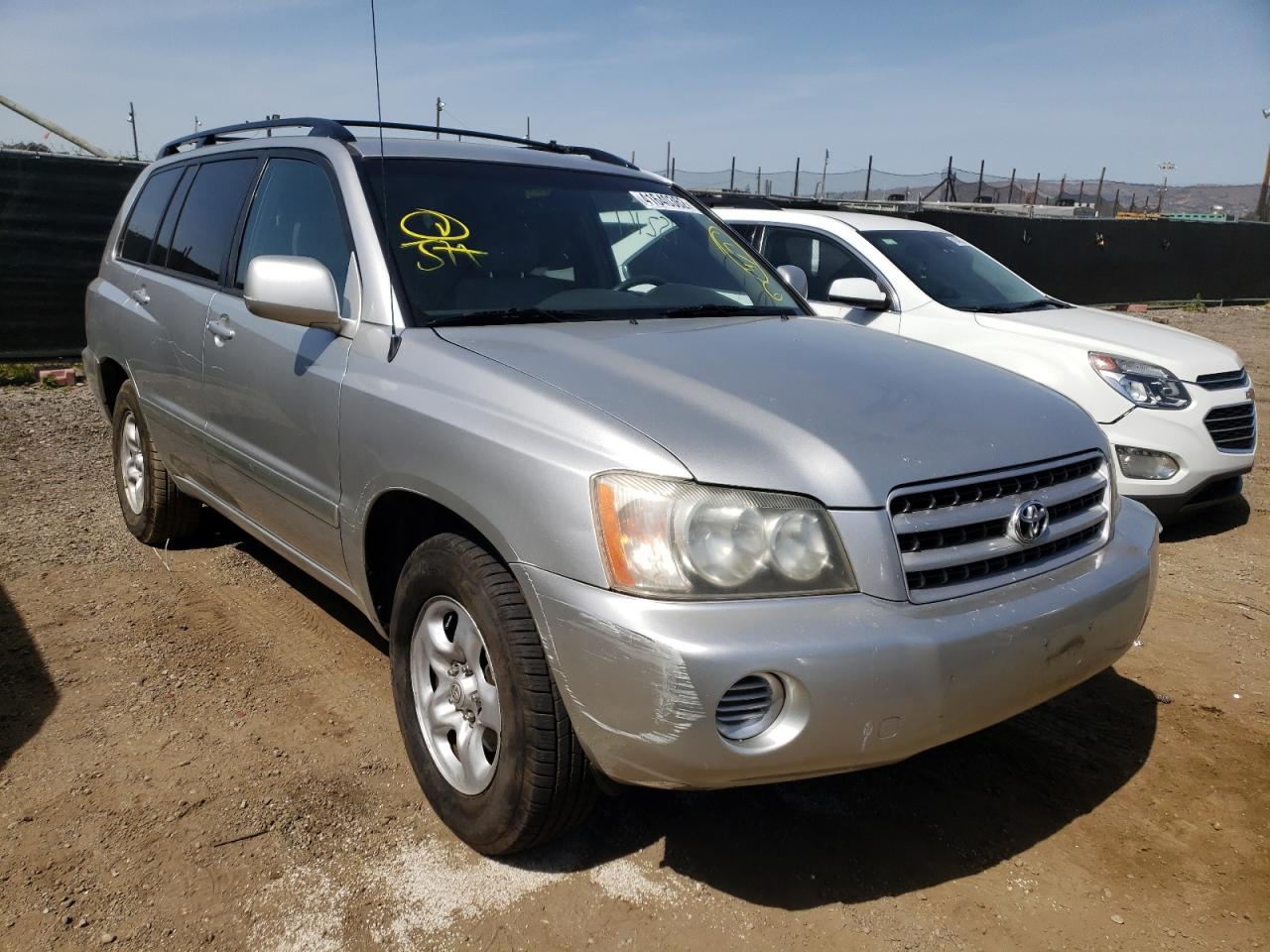TOYOTA HIGHLANDER 2002 with VIN JTEGD21A720033677 - Photo from auction