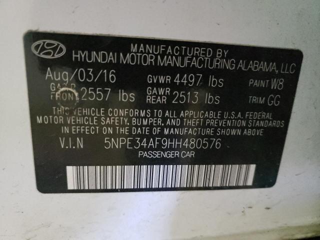 Photo 10 from auction – 2017 HYUNDAI SONATA SPO with VIN 5NPE34AF9HH480576