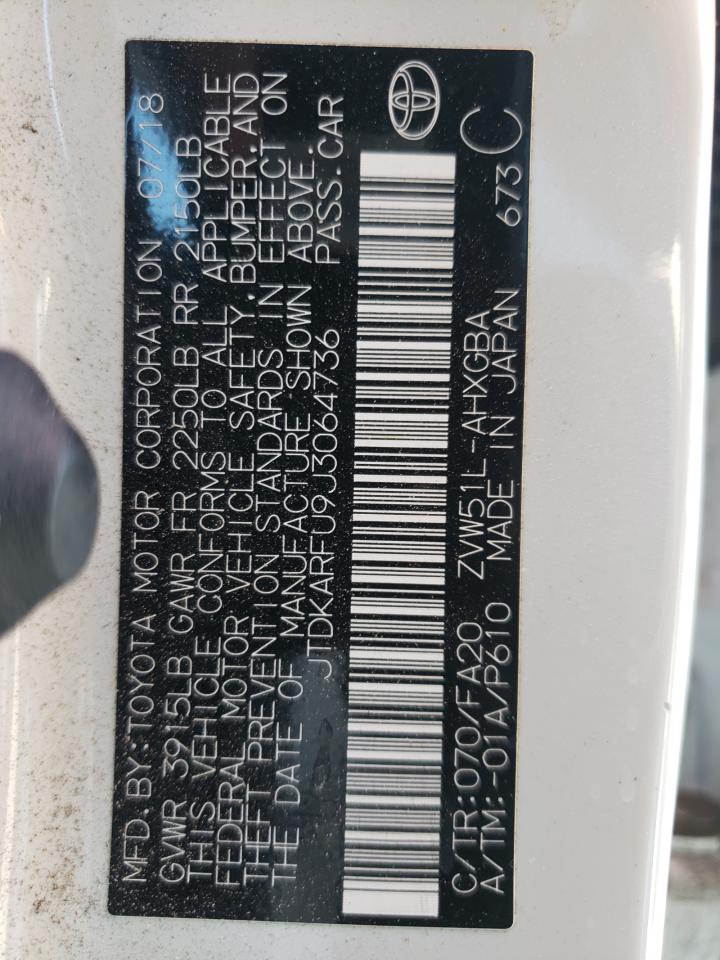 Photo 10 from auction – 2018 TOYOTA PRIUS with VIN JTDKARFU9J3064736
