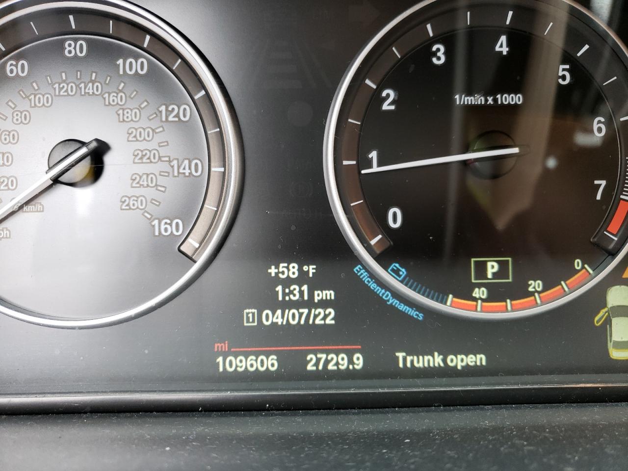 Photo 8 from auction – 2014 BMW 535 XI with VIN WBA5B3C5XED534645