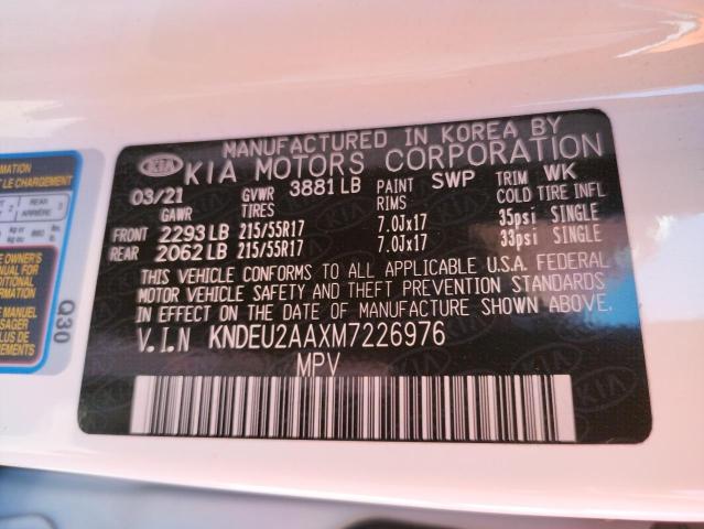 Photo 10 from auction – 2021 KIA SELTOS S with VIN KNDEU2AAXM7226976