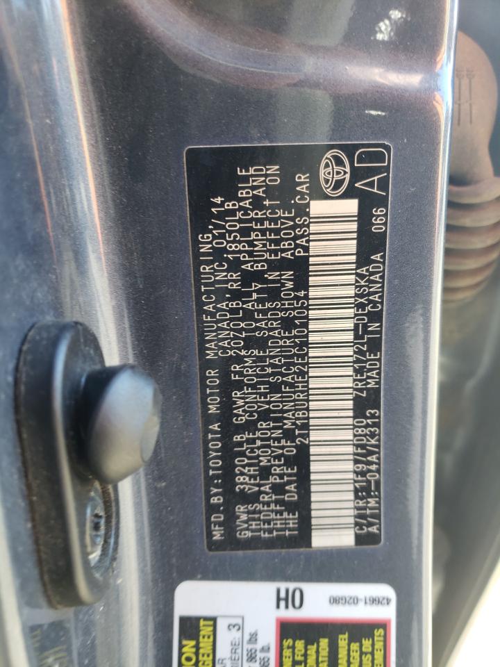 Photo 10 from auction – 2014 TOYOTA COROLLA L with VIN 2T1BURHE2EC101054
