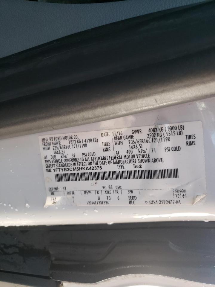 Photo 10 from auction – 2017 FORD TRANSIT T- with VIN 1FTYR2CM5HKA42375